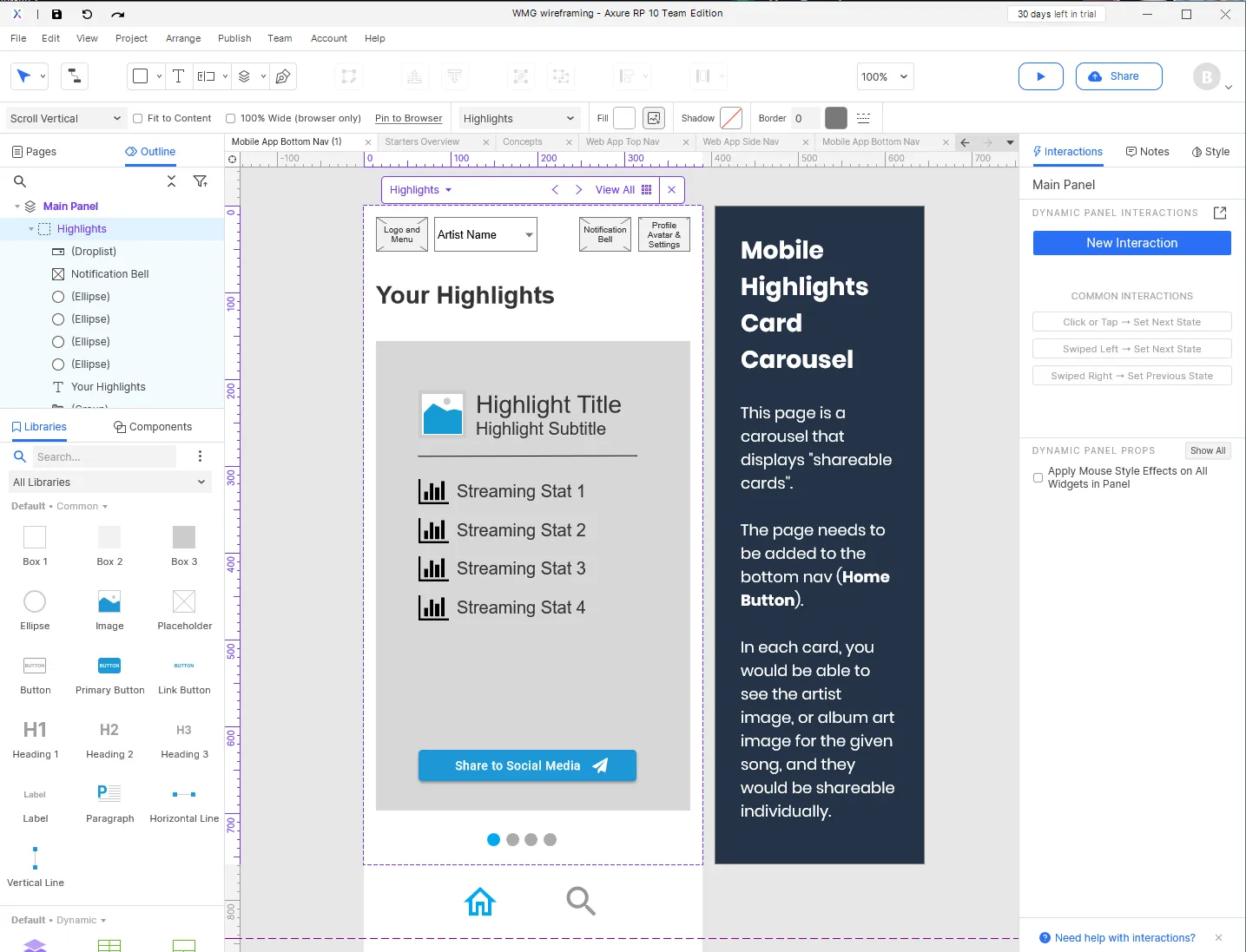 Block wireframing in Axure